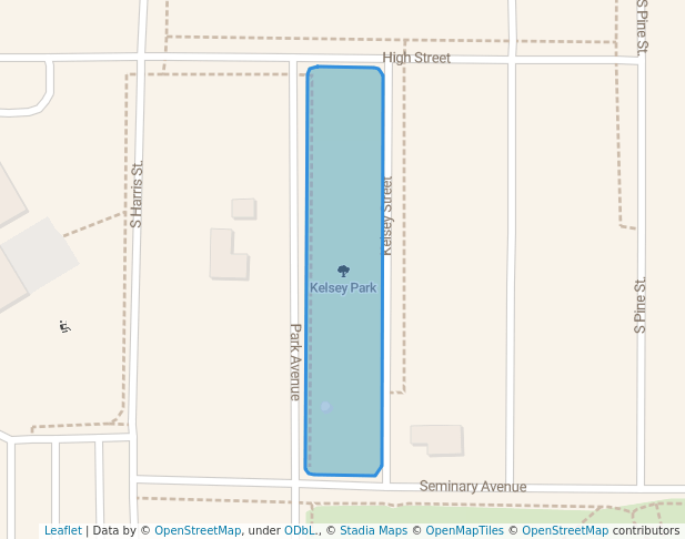 walking in Kelsey Park map in Cameron