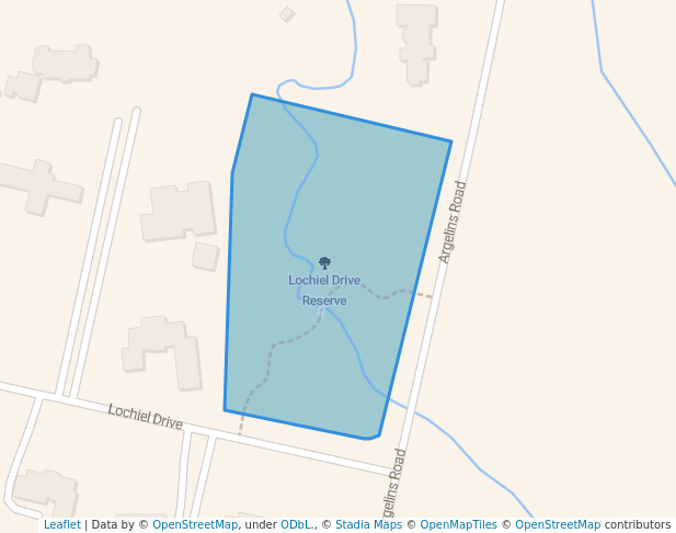 walking in Lochiel Drive Reserve map in Hanmer Springs