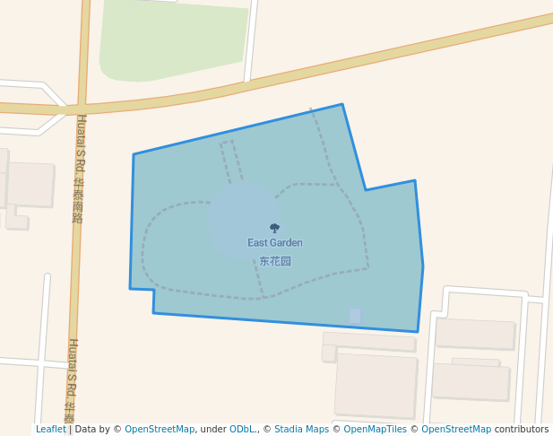 walking in East Garden map in Yun Cheng Shi