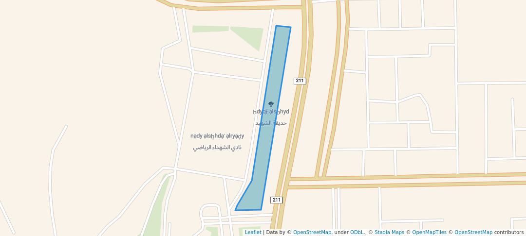 walking in حديقة الشهيد map in Muhayil