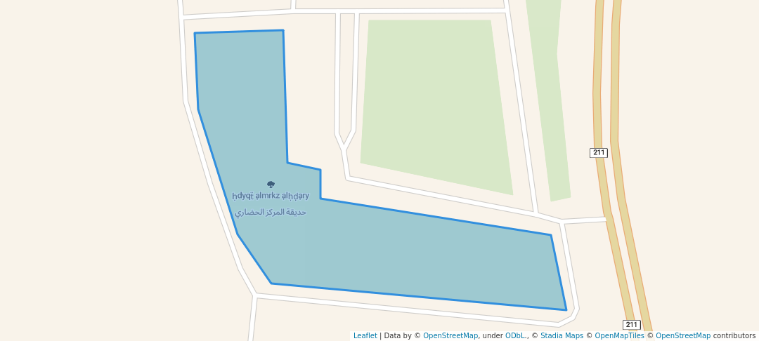walking in حديقة المركز الحضاري map in Muhayil