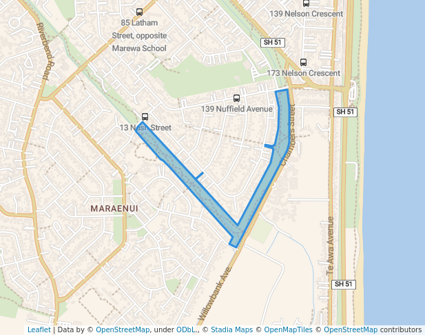 walking in Te Awa Park map in Napier