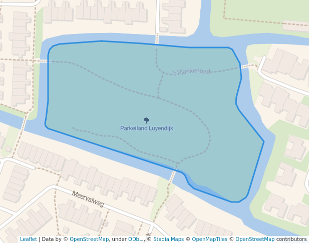 walking in Parkeiland Luyendijk map in Landsmeer