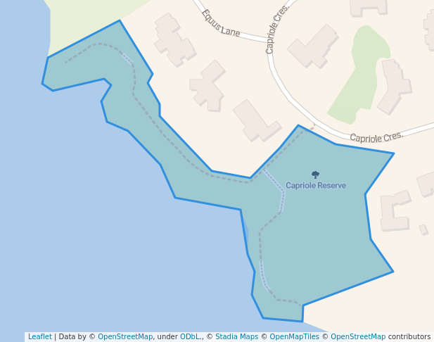 walking in Capriole Reserve map in Kingseat