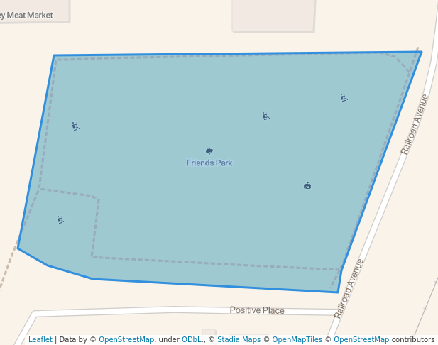 walking in Friends Park map in Alamosa