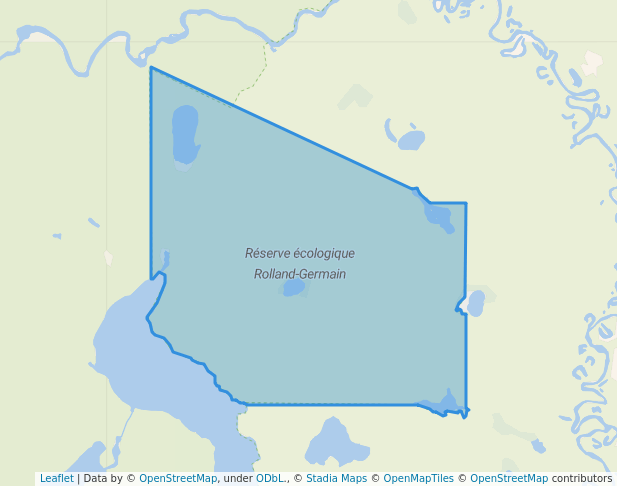 walking in Réserve écologique Rolland-Germain map in Grand-Remous