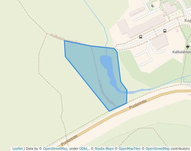 walking in Kalliolähteenpuisto map in Espoo