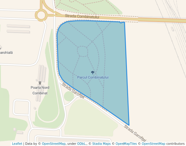 Parcul Combinatului in Galați | Map and Routes