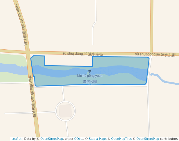 walking in 滨河公园 map in Yun Cheng Shi