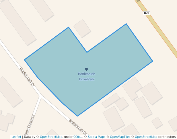 walking in Bottlebrush Drive Park map in Tumut