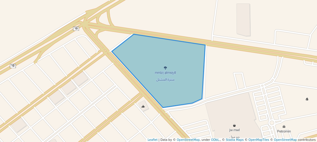 walking in منتزة المشتل map in Al-Kharj