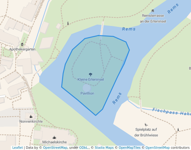 Kleine Erleninsel in Waiblingen | Map and Routes