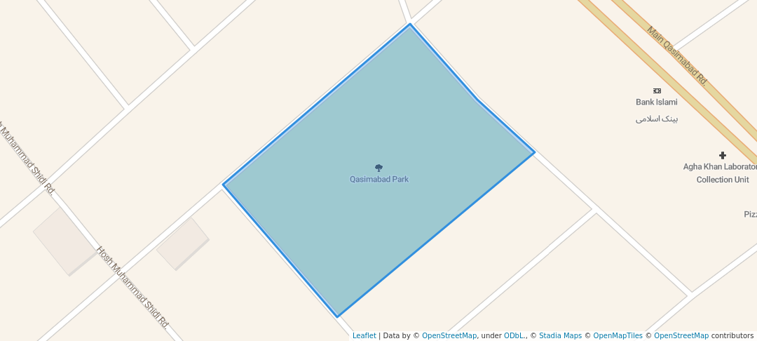 walking in Qasimabad Park map in Hyderabad