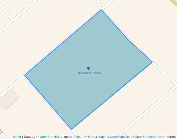 walking in Qasimabad Park map in Hyderabad