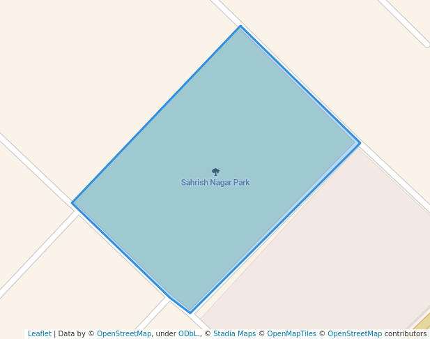 walking in Sahrish Nagar Park map in Hyderabad