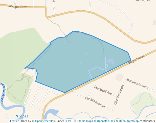 walking in Central Park map in Merritt