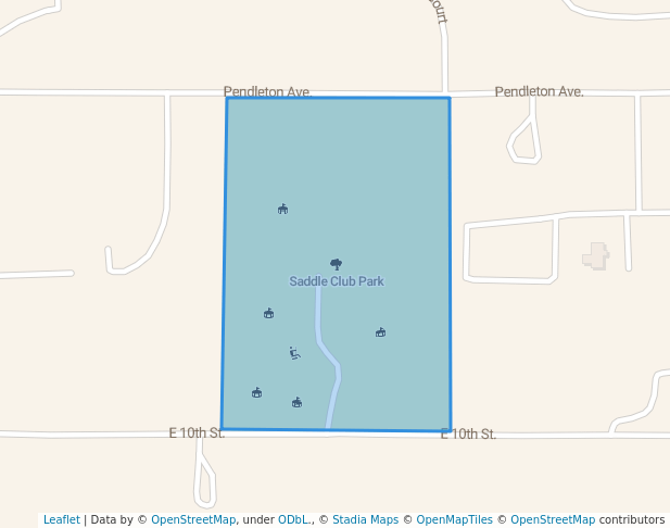 walking in Saddle Club Park map in Wellsville
