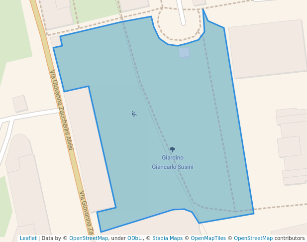 walking in Giardino Giancarlo Susini map in Bologna