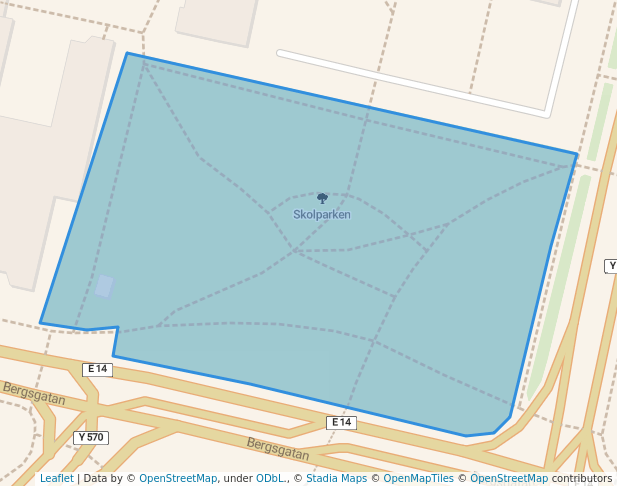 walking in Skolparken map in Sundsvall