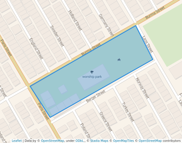 walking in worship park map in Dasmariñas