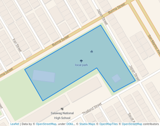 walking in local park map in Dasmariñas