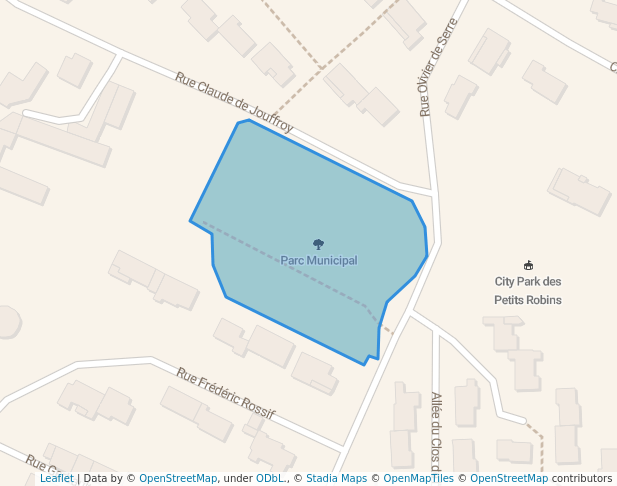 walking in Parc Municipal map in Livron-sur-Drôme