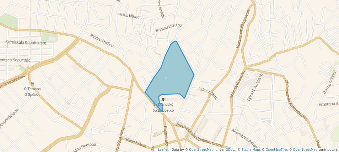 walking in Δημοτικό Πάρκο Αγρινίου map in Agrinio