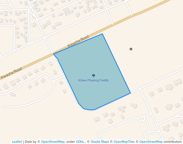 walking in Kitwe Playing Fields map in Kitwe