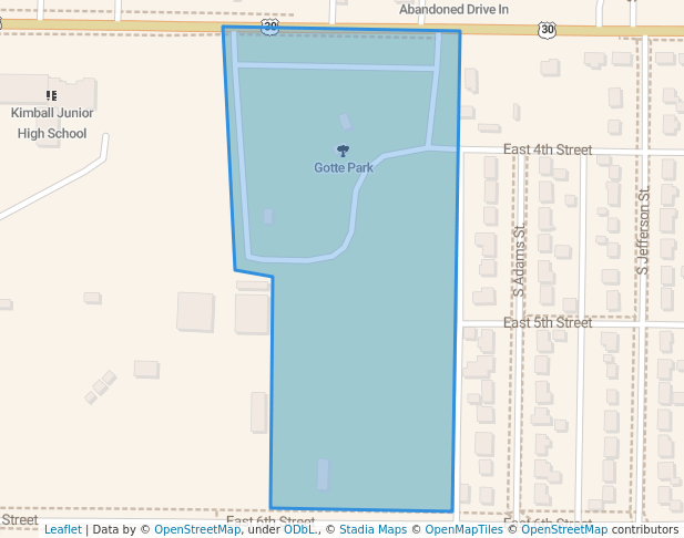 Gotte Park in Kimball | Map and Routes