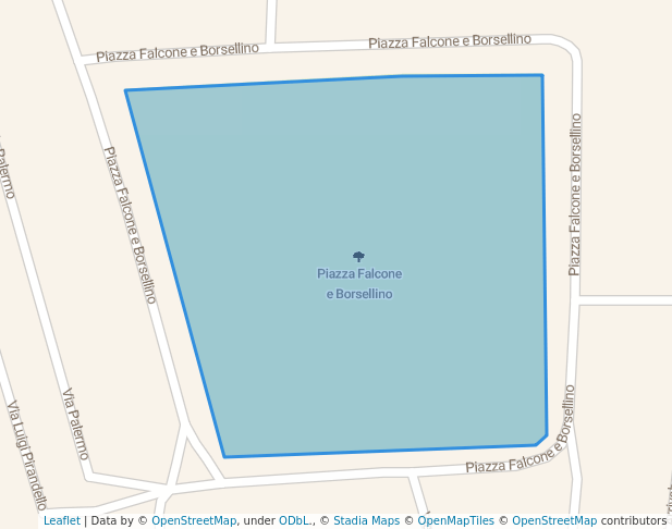 walking in Piazza Falcone e Borsellino map in Alcamo