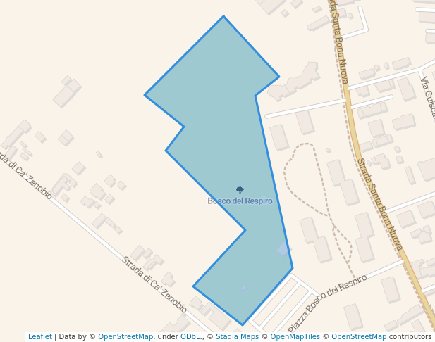 walking in Bosco del Respiro map in Treviso