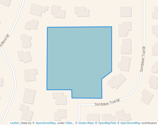 walking in Borden Harbor Park map in Mandan