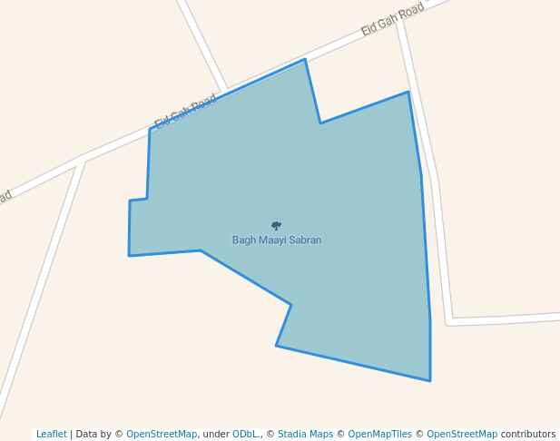 walking in Bagh Maayi Sabran map in Sialkot