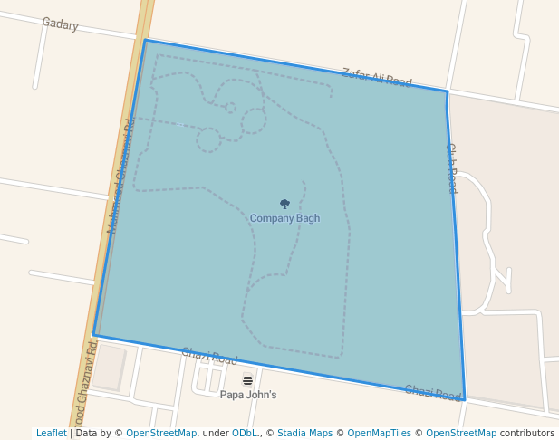 walking in Company Bagh map in Sialkot