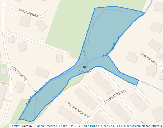 walking in Auenpark map in Graz