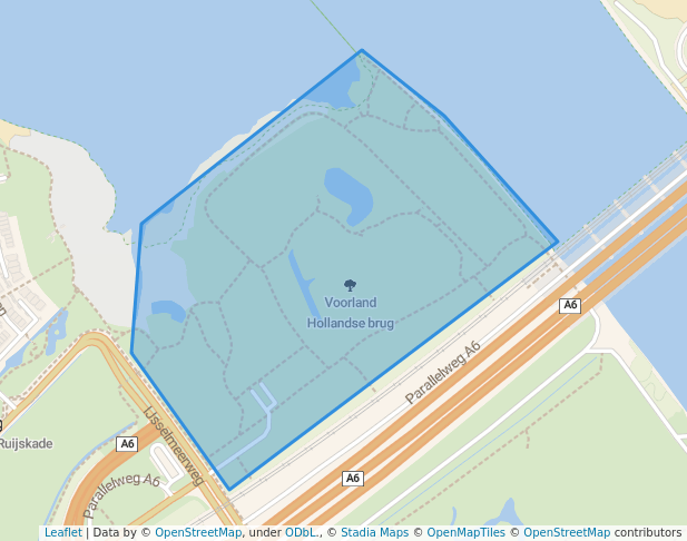 Voorland Hollandse brug