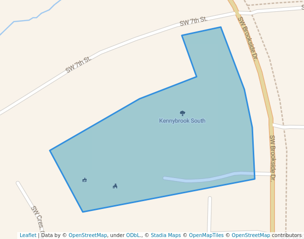 walking in Kennybrook South map in Grimes