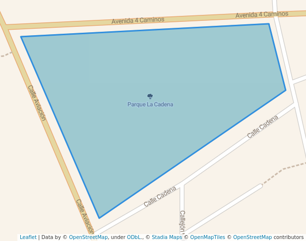 walking in Parque La Cadena map in Las Choapas