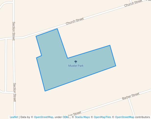 walking in Mueler Park map in Edwardsburg