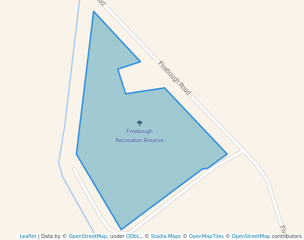 walking in Fivebough Recreation Reserve map in Leeton