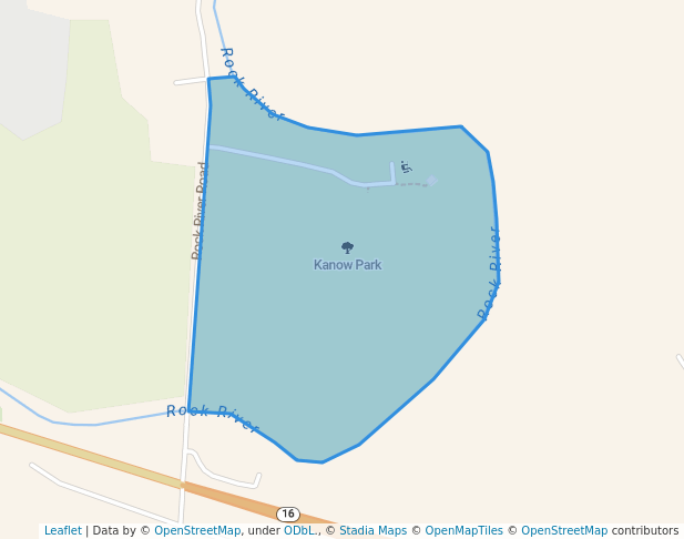 walking in Kanow Park map in Ixonia