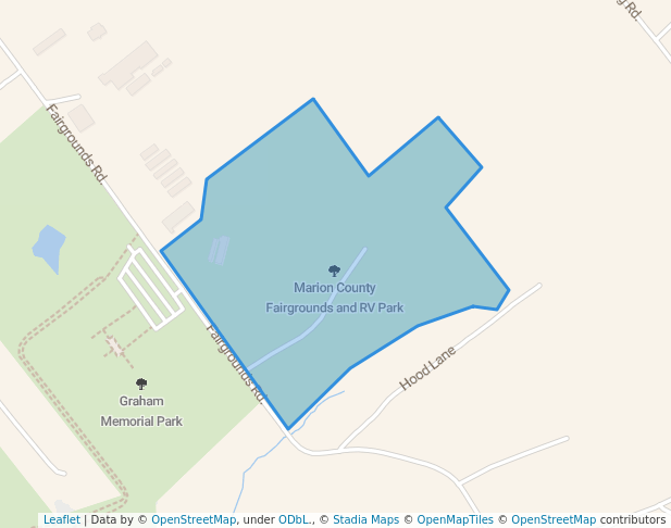 walking in Marion County Fairgrounds and RV Park map in Lebanon