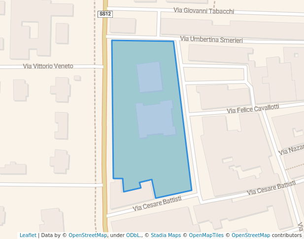 walking in Parco dell'ex Fondazione della Cassa di Risparmio di Mirandola map in Mirandola