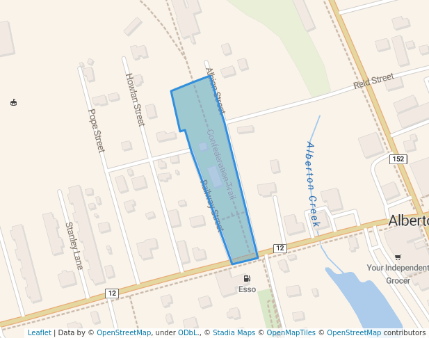 walking in Stone Station Park map in Alberton