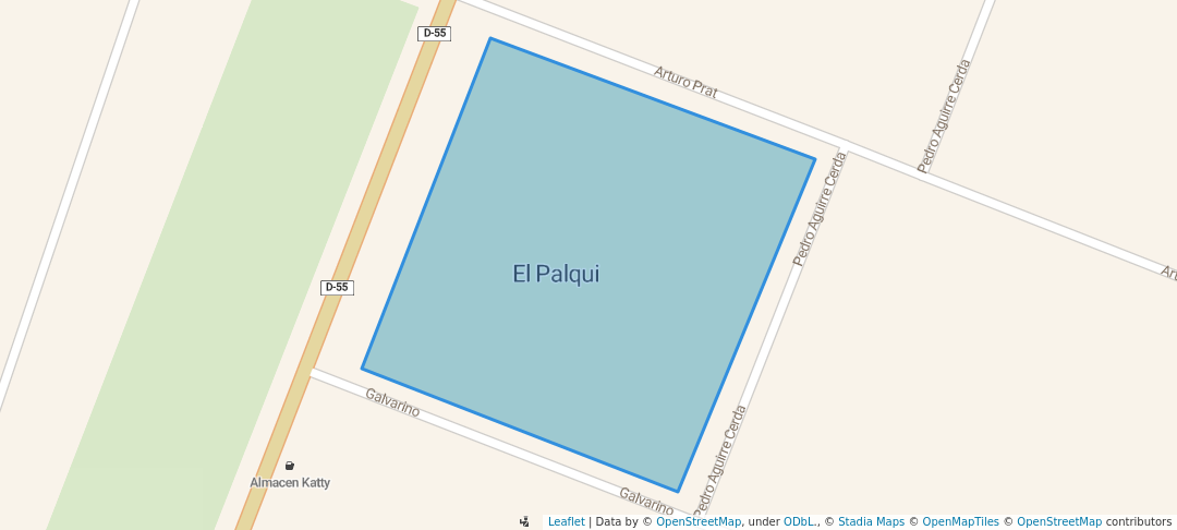 walking in Plaza El Palqui map in El Palqui