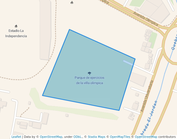 walking in Parque de ejercicios de la villa olimpica map in Tunja