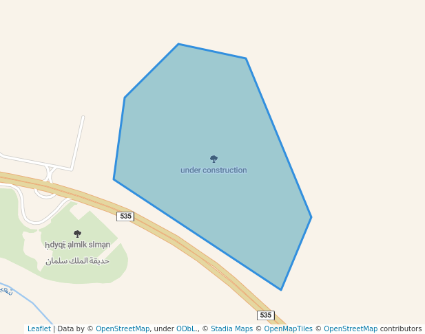 walking in under construction map in Hautat Sudair