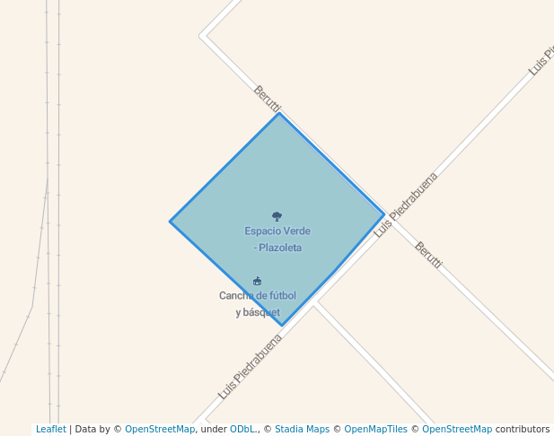 walking in Espacio Verde - Plazoleta map in Bahía Blanca