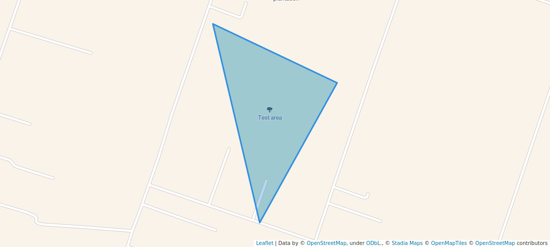 walking in Test area map in Eldoret