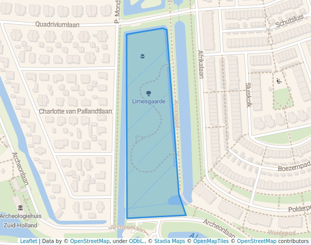 walking in Limesgaarde map in Alphen aan den Rijn